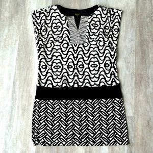 Laundry by Shelli Segal Los Angeles Modern Print Drop Waist Dress